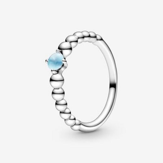 Pandora Sky Blue Beaded Ring