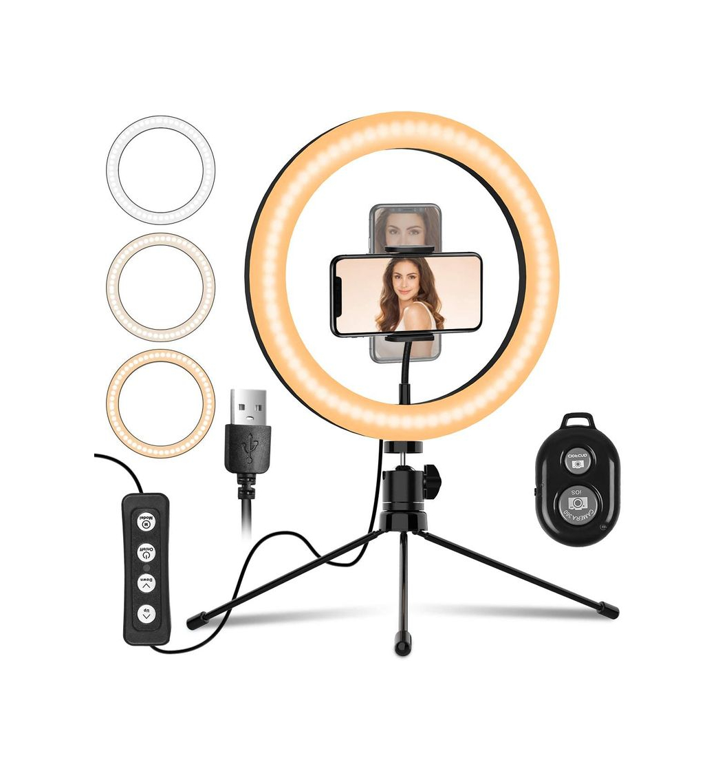 Social Yoozon Luz de Anillo LED 10" fotográfica de Escritorio