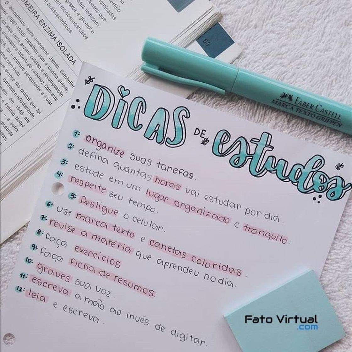 Fashion Dicas de estudo 