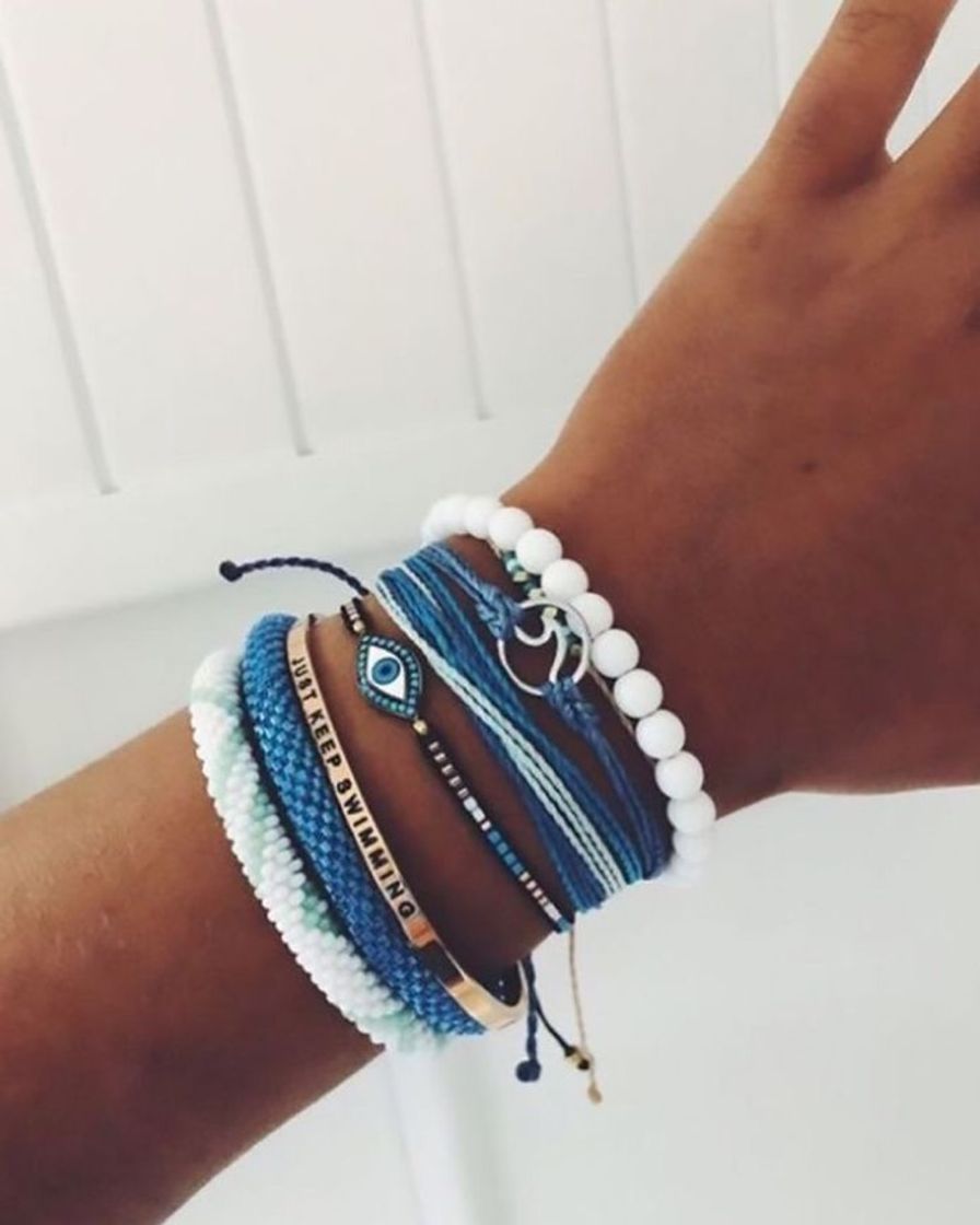 Fashion Pulseiras vsco azuis 