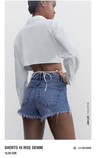 Shorts hi rise  denim 