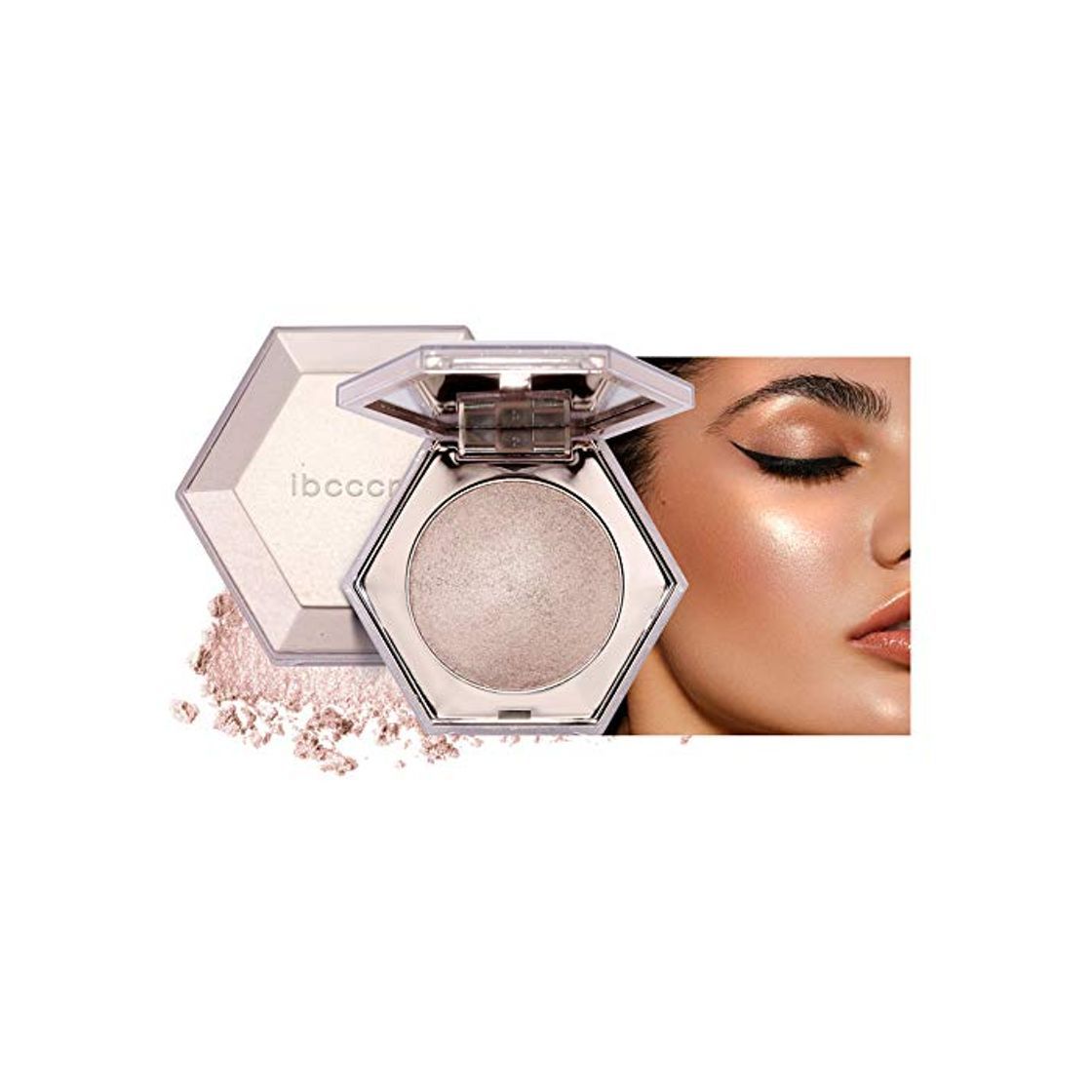 Mimore Polvo iluminador Diamante Highlight Paleta de resaltado Resplandor de maquillaje facial