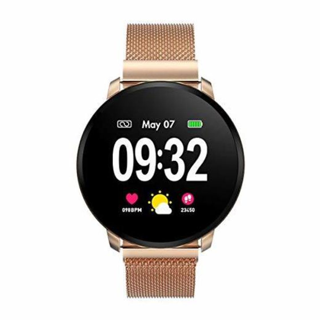 Moda Smartwatch Fashion para Hombre Mujer Impermeable Reloj Inteligente Monitores de Actividad Fitness