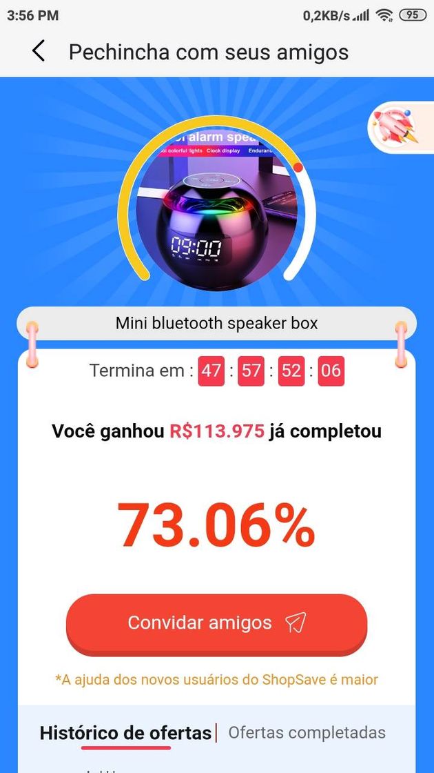 App Venha ganhar comigo um produto grátis! Venha participar já!
