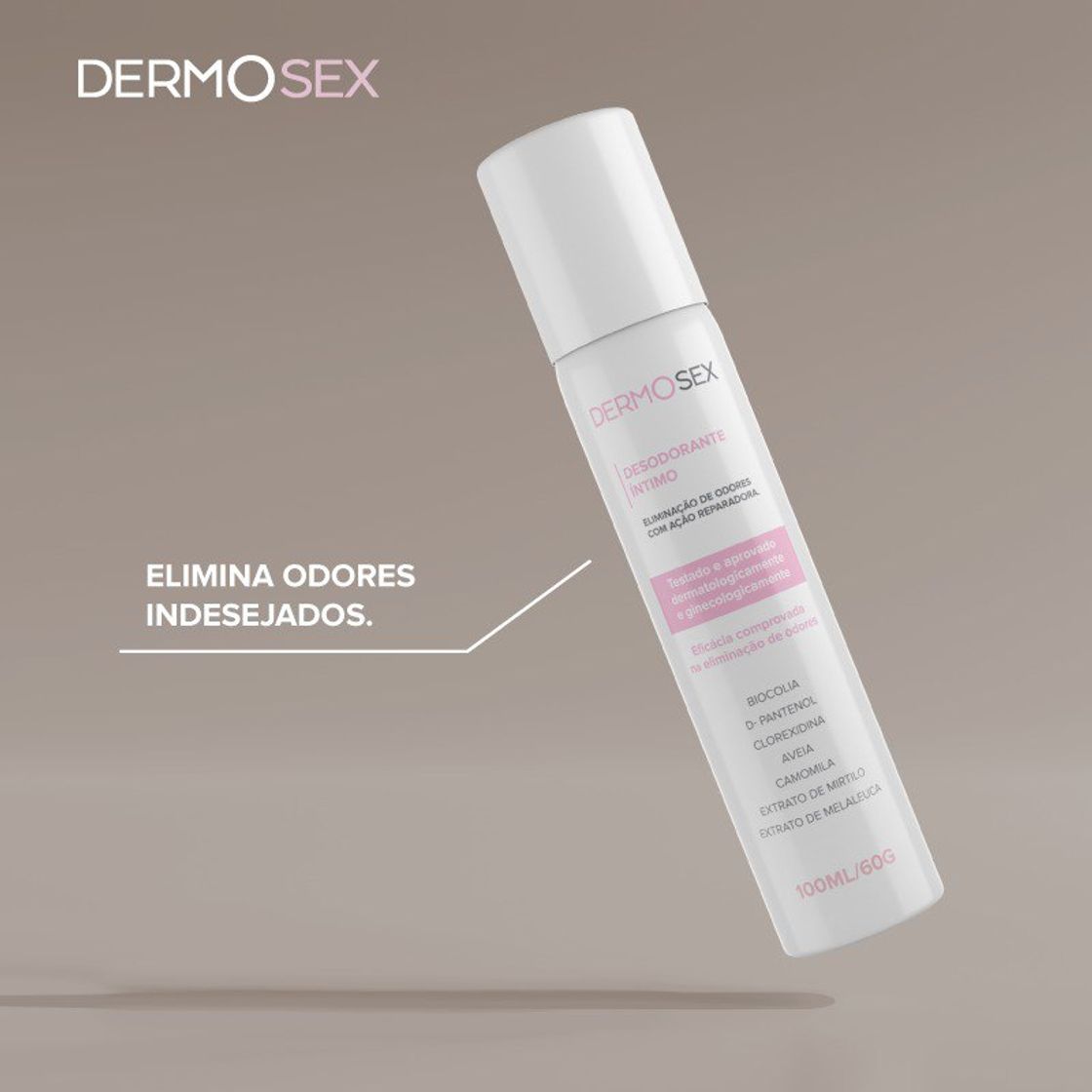 Producto Desodorante Íntimo com Eliminação de Odores e Reparação Dermosex - 100 ml