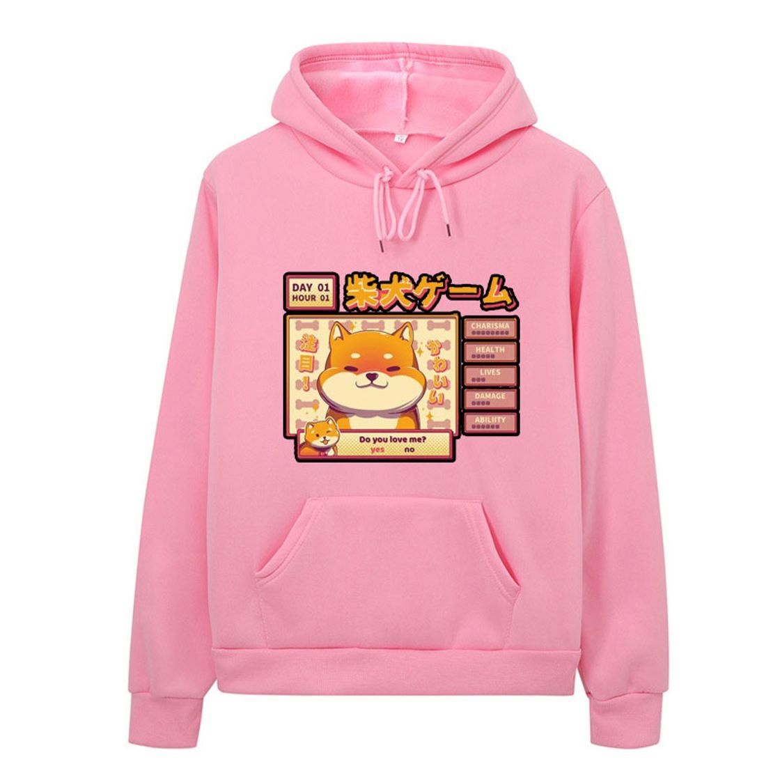 Fashion Sudaderas Mujer Women Harajuku Hoodies Cartoon Dog Shiba Inu Anime Printed Sweatshirt Sudadera Mujer Moletom Feminino Kawaii Pullover Top Blue L