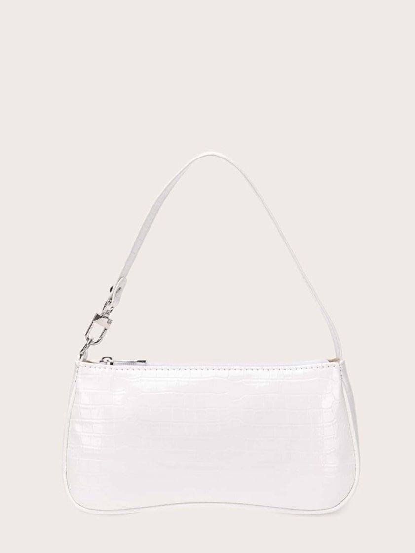 Moda Croc Embossed Baguette Bag | SHEIN