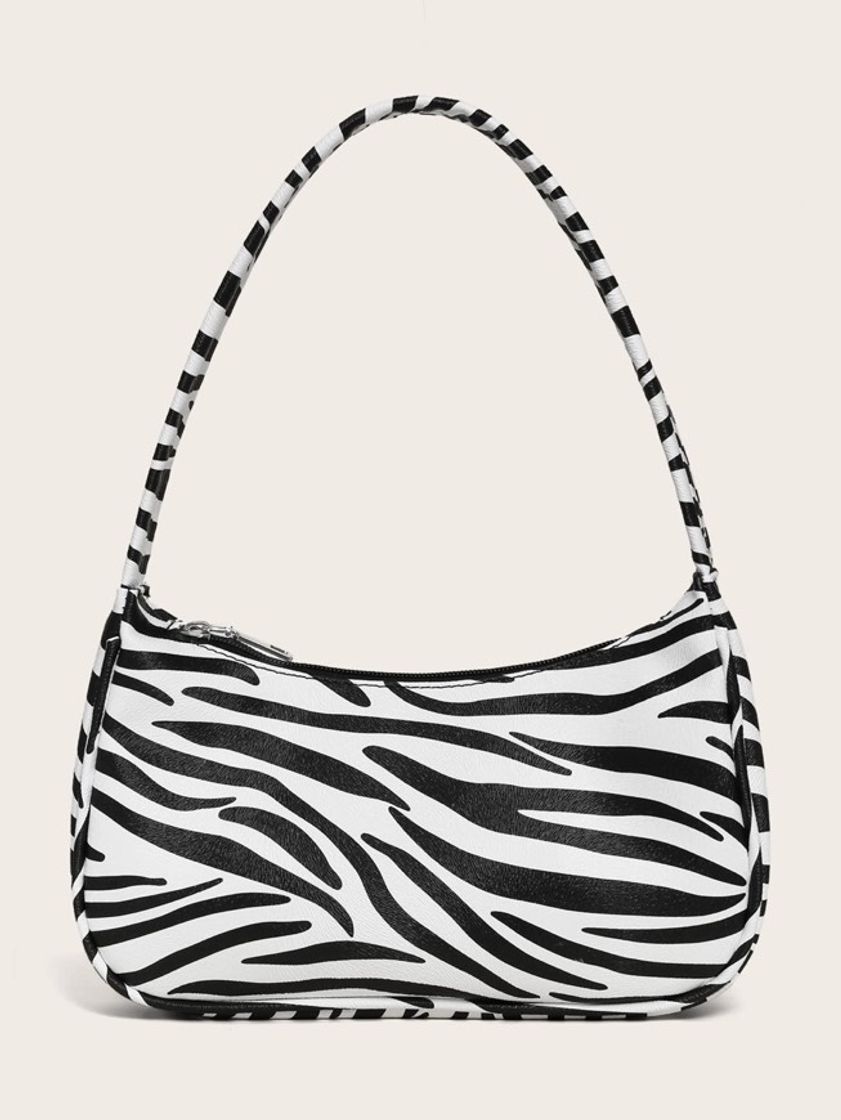 Moda Zebra Print Baguette Bag | SHEIN