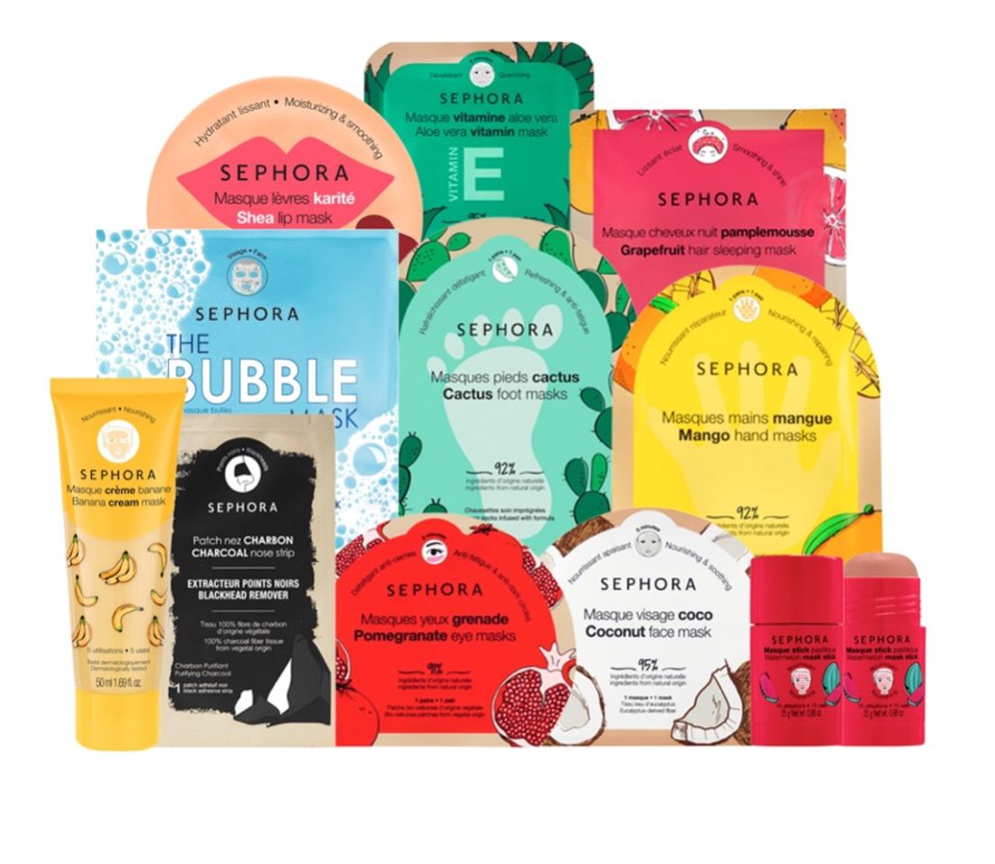 Social Set Mascarillas Cuidado Facial y Corporal, SEPHORA COLLECTION