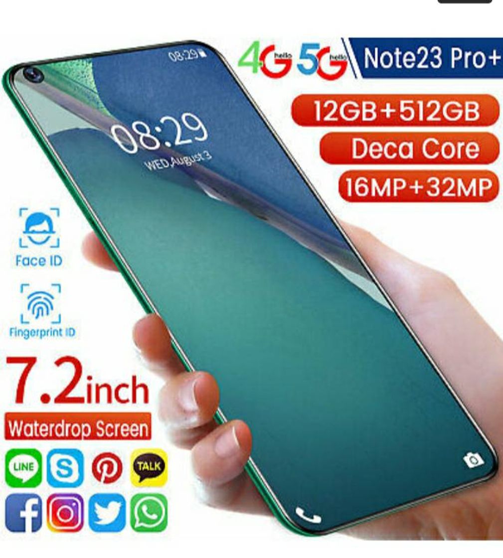 Moda CELULAR  Pro + Note Android 10 512GB 12GB Ram Desbloqueado