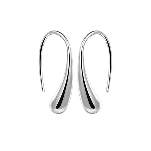 YAZILIND elegante joyer¨ªa de dise?o simple plata plateado gotas de agua aretes