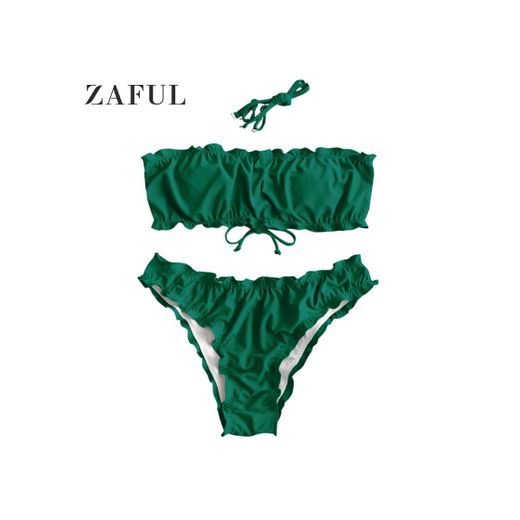 ZAFUL Bikini para mujer sin tirantes