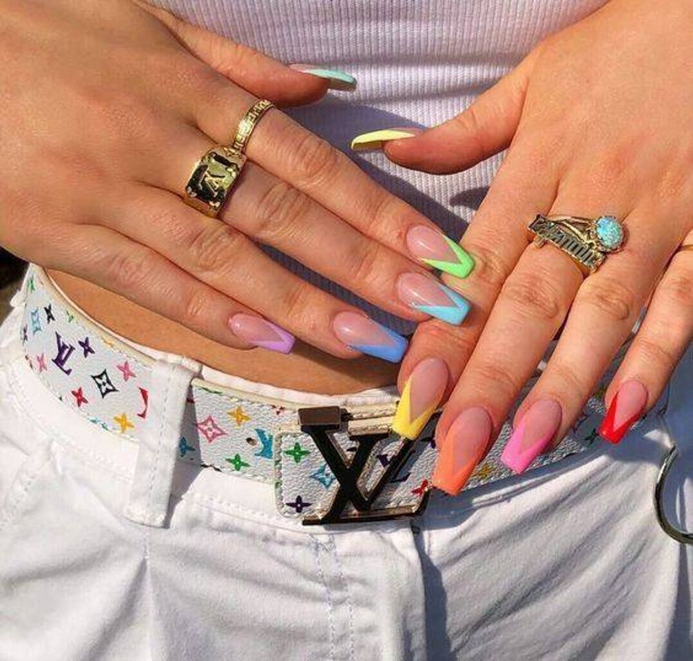 Fashion Rainbow nails 🥰