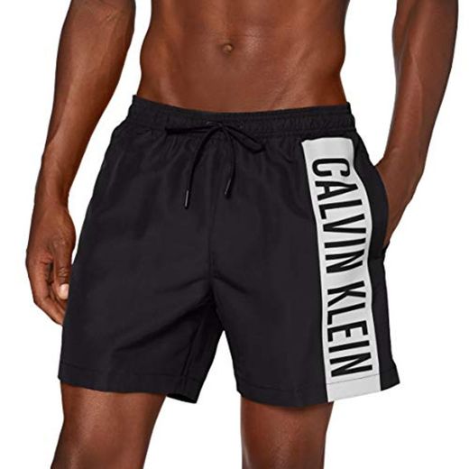 Calvin Klein Medium Drawstring Bañador, Negro