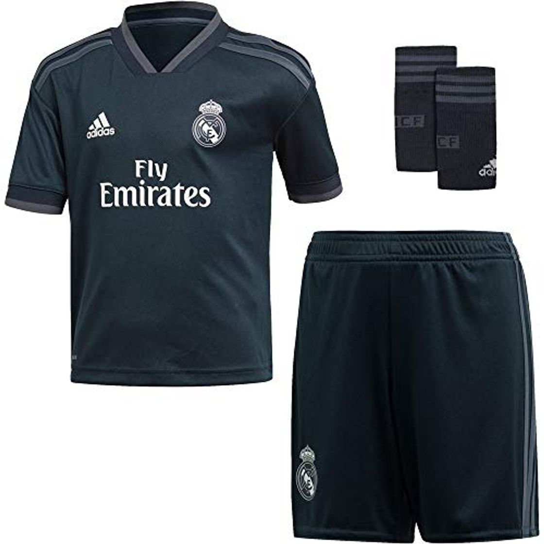 Moda adidas 18/19 Real Madrid Away Minikit Conjunto, Unisex niños, Gris