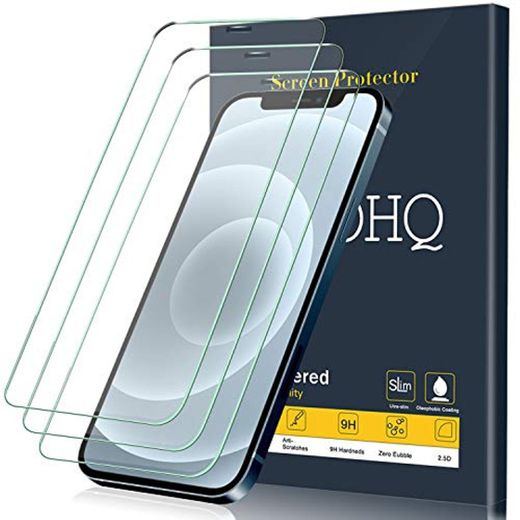 QHOHQ 3 Piezas Protector de Pantalla para iPhone 12 Pro MAX [6.7"]