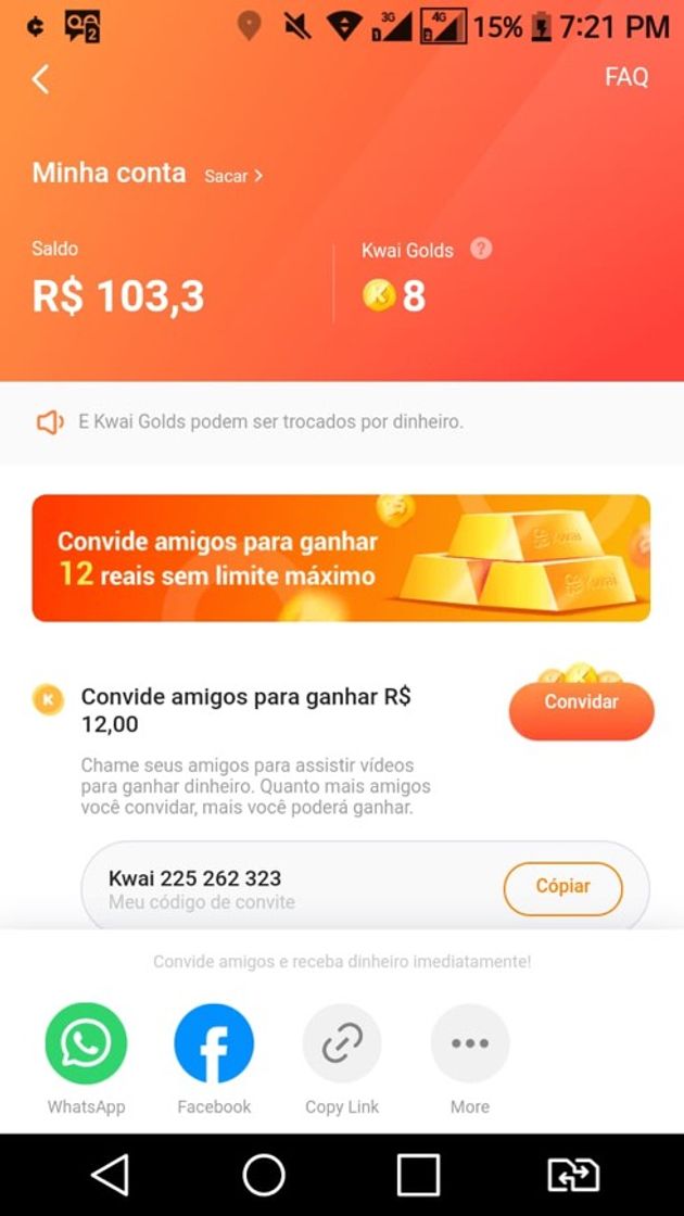 Fashion  oii usem meu codigo para ganhar 5 reais no Kwai853597748 😲