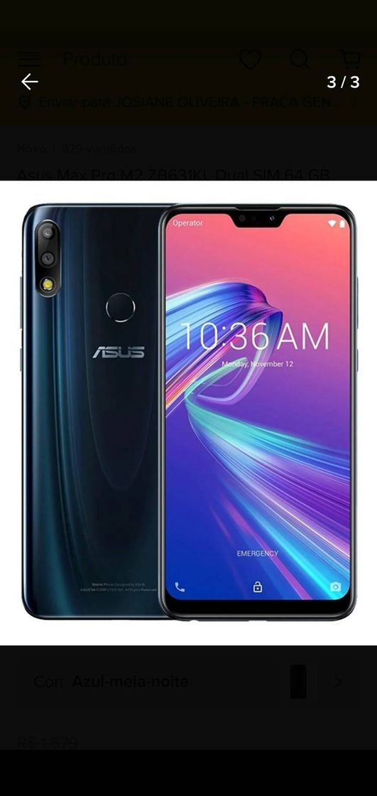 Fashion Asus Max Pro M2 ZB631KL Dual SIM 64 GB black saphire 6 GB RAM