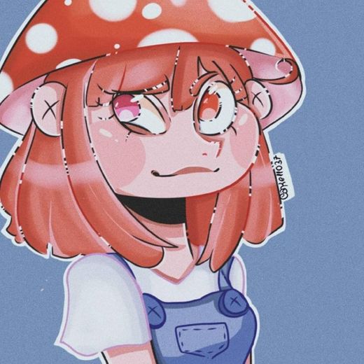 Mushroom girl draw