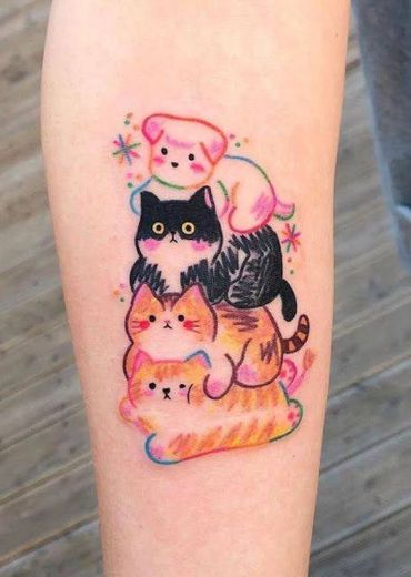Tatuagem de gatinhos 😼
