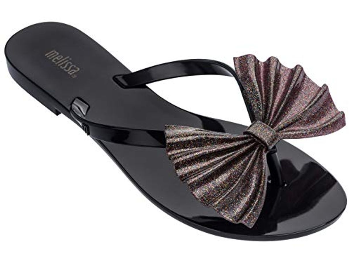 Moda MELISSA Harmonic Bow Vi Chanclas Mujeres Negro