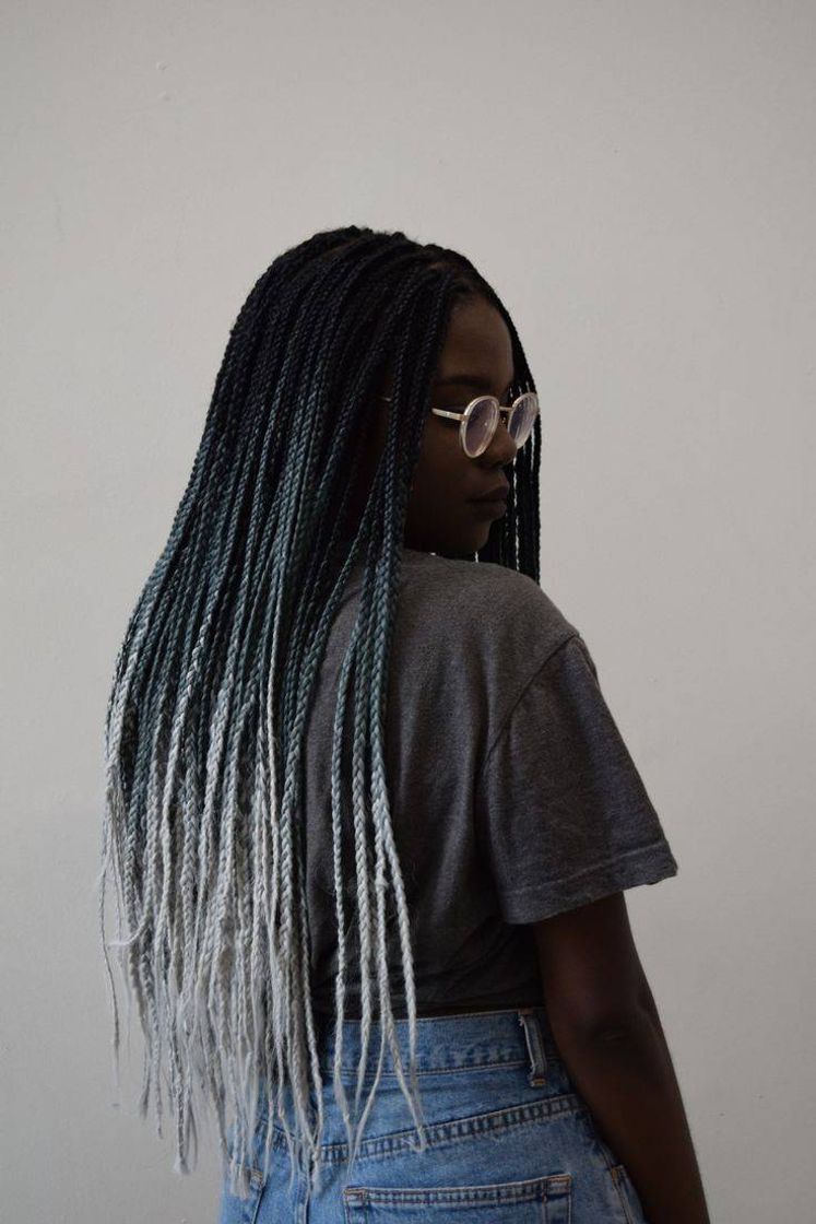 Fashion Box braids platinadas nas pontas