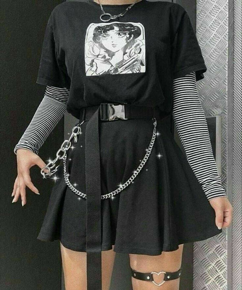 Moda Grunge aestheric com saia 🖤