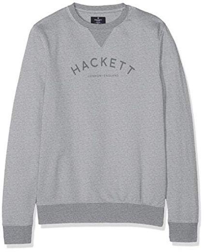 Hackett London Classic Logo Crew Sudadera, Gris