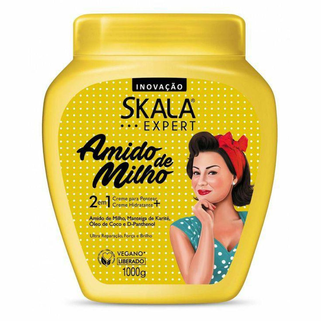 Social Amido de Milho - 2 em 1 - Creme para Pentear + Creme Hidratante