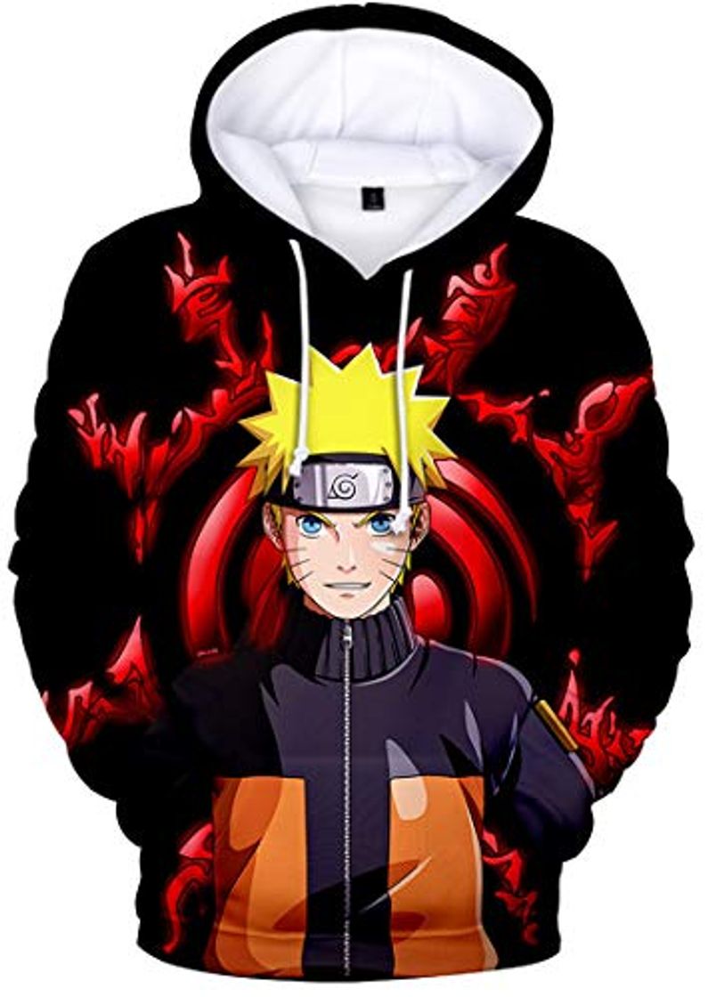 Social PANOZON Hombre Sudadera con Capucha Figura Impresa de Naruto Mangas Largas