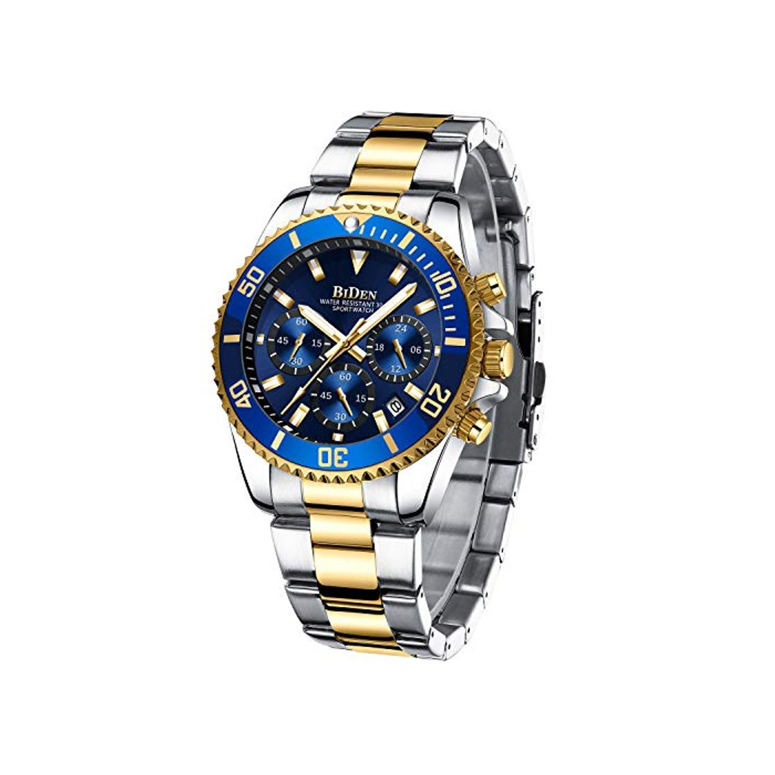 Social Relojes Hombre Relojes Grandes de Pulsera Militares Cronografo Diseñador Luminosos Impermeable Reloj