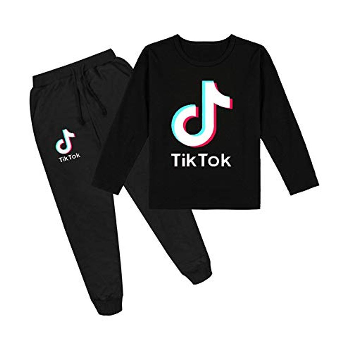 Moda TIK Tok Sudadera con Capucha Niños Niños Niñas Camiseta De Manga Larga Pantalones Conjunto De Diseño De Sudadera 150cm