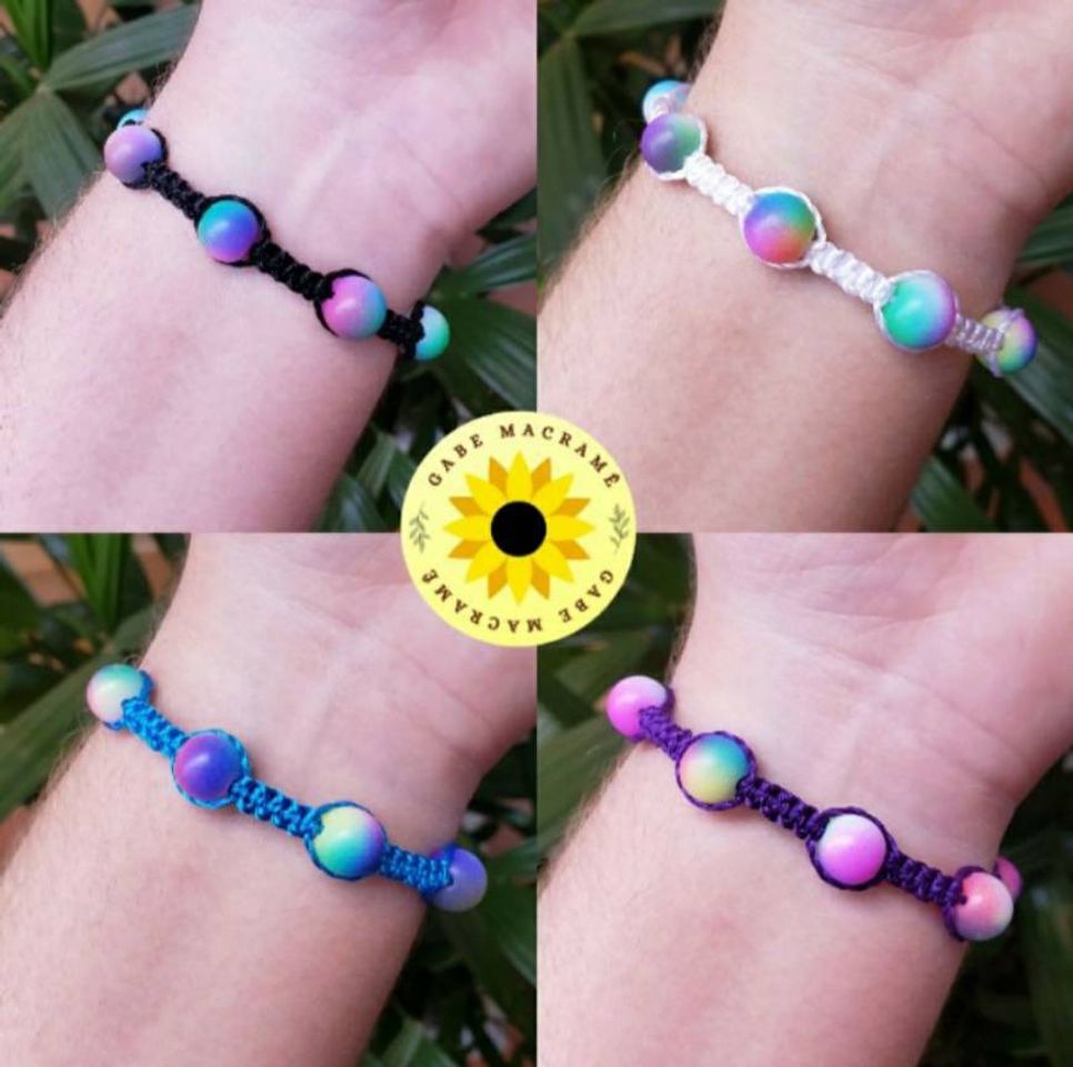Social Pulseiras de macramê Tie Dye 