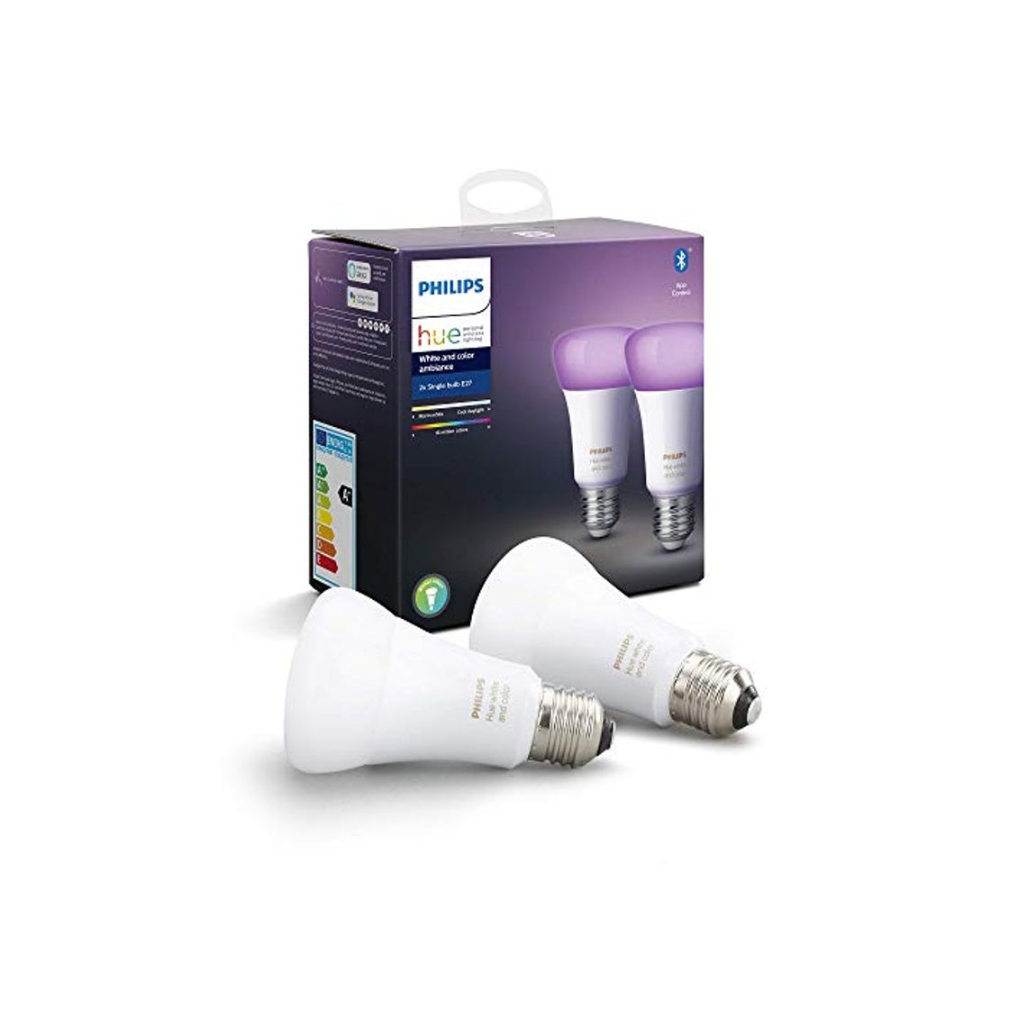 Social Philips Hue Pack de 2 Bombillas Inteligentes LED E27