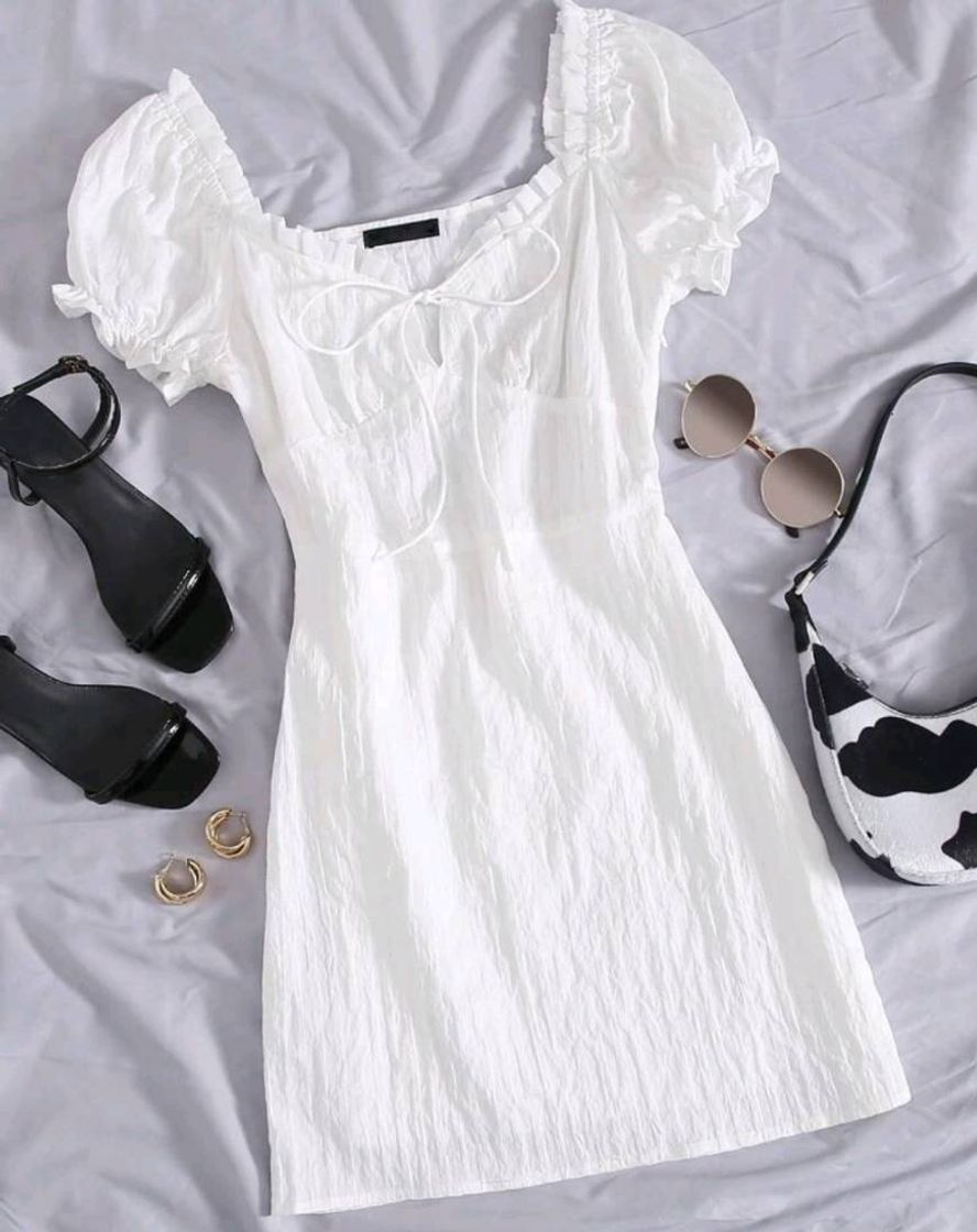 Fashion Vestido branco fofo