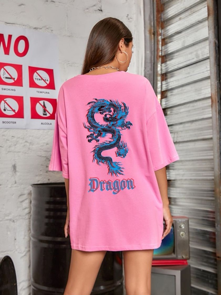 Moda Camiseta rosa 