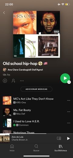 Minhas favoritas do hip-hop old school (anos 90). 
