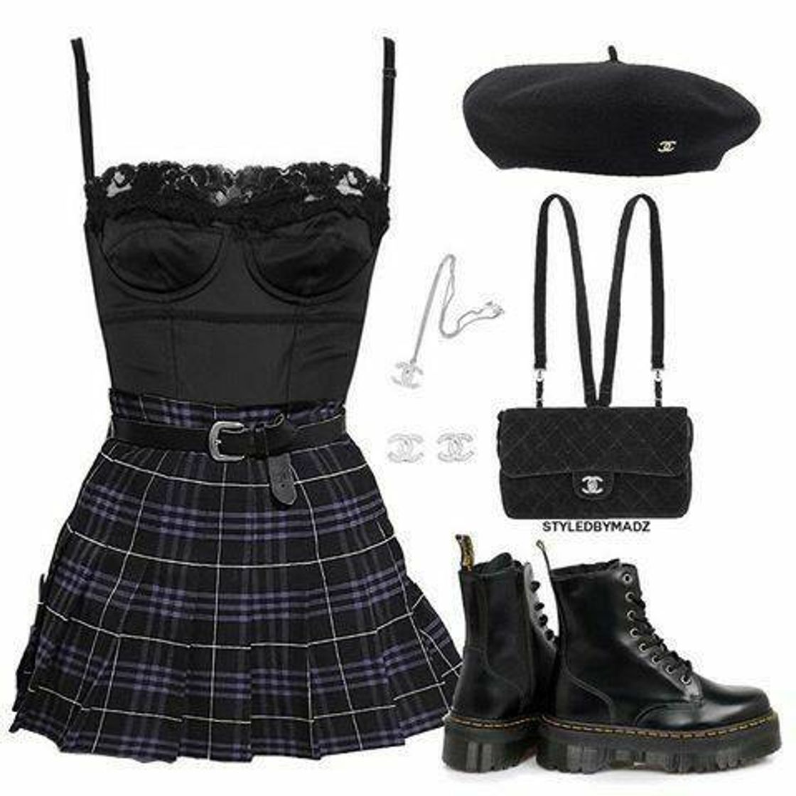 Fashion grunge aesthetic