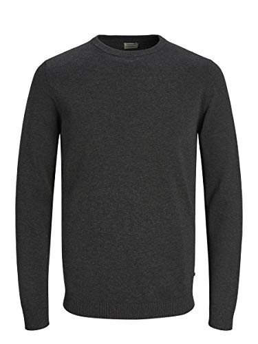 Fashion Jack & Jones Jjebasic Knit Crew Neck Noos suéter, Gris