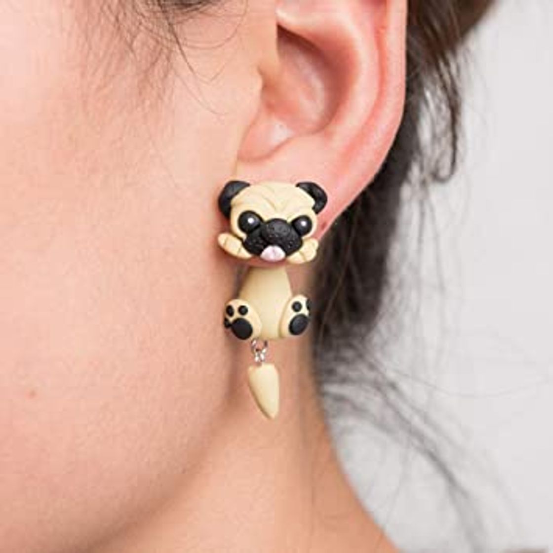 Fashion Hecho a Mano de Arcilla polimérica Pendientes de Perro de Salto Lindo Joyería de Moda Pendientes de Animales de Dibujos Animados para Mujeres Regalo de Fiesta