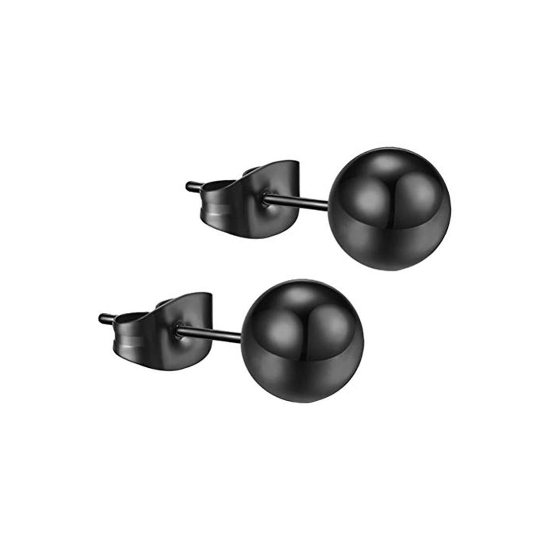 Fashion FENICAL 1 Par 6 MM Mujeres Pendientes Bola de Acero Inoxidable Prevenir