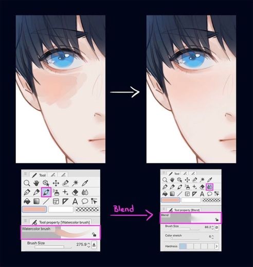 Como fazer brush estilo anime no clip studio 