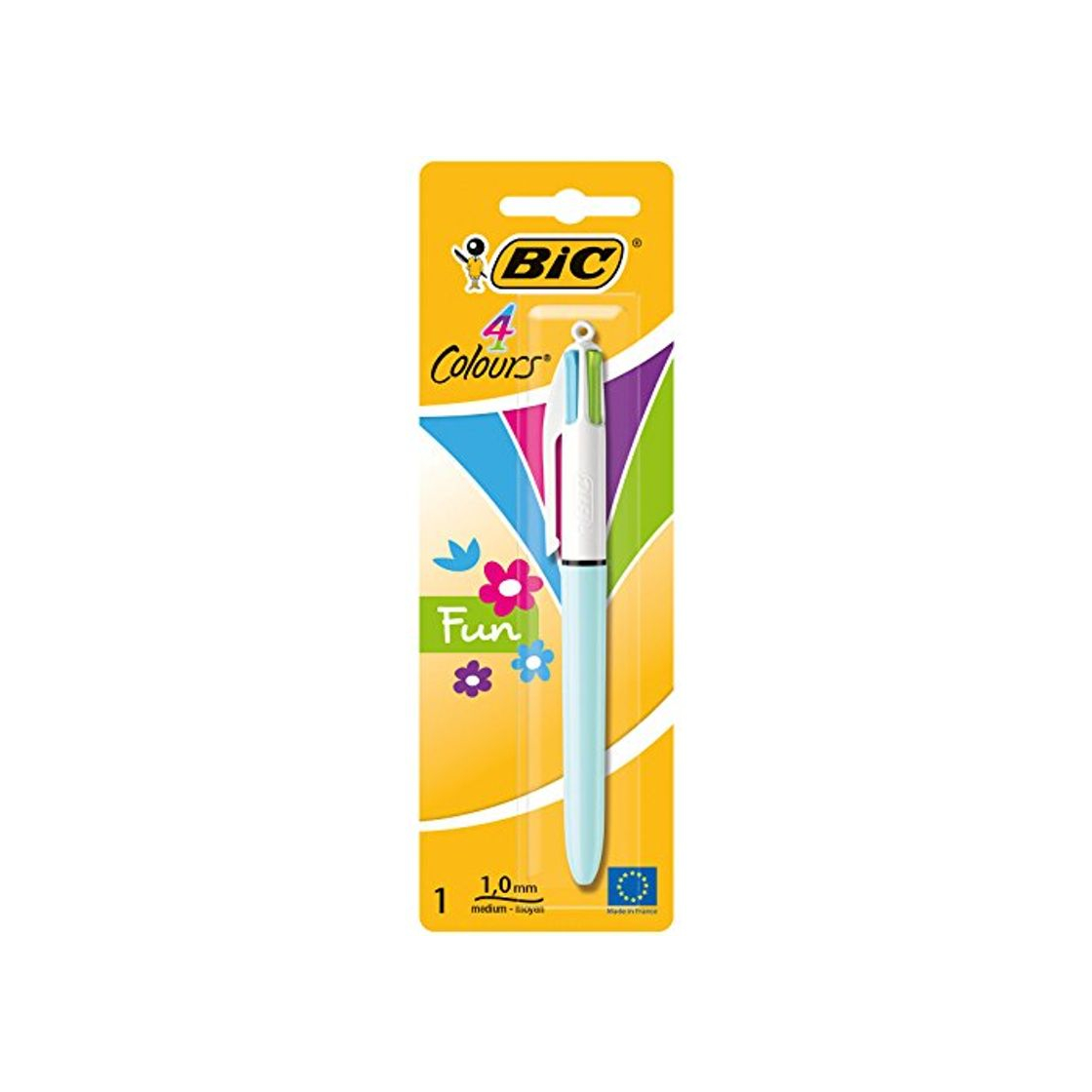 Social BIC 4 colores Fun Bolígrafo Retráctil punta media