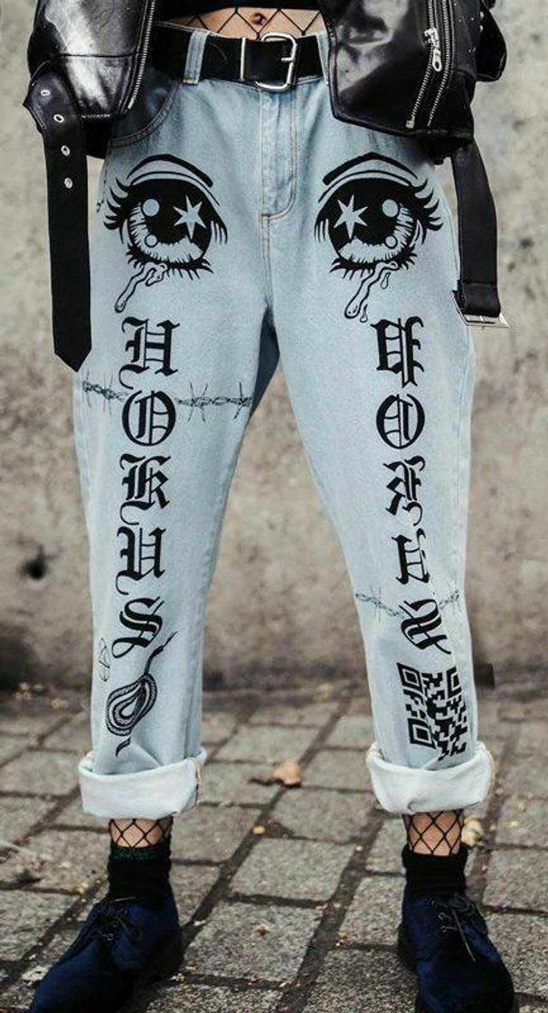 Moda Calça jeans anime