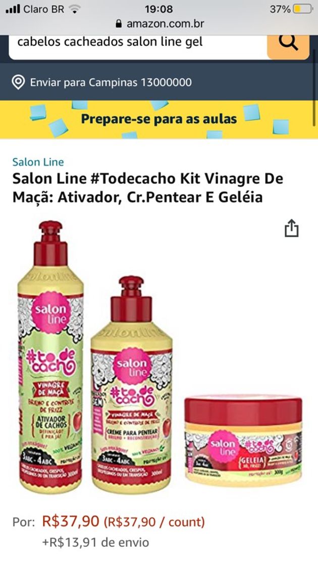 Moda Kit para cachos Salon Line