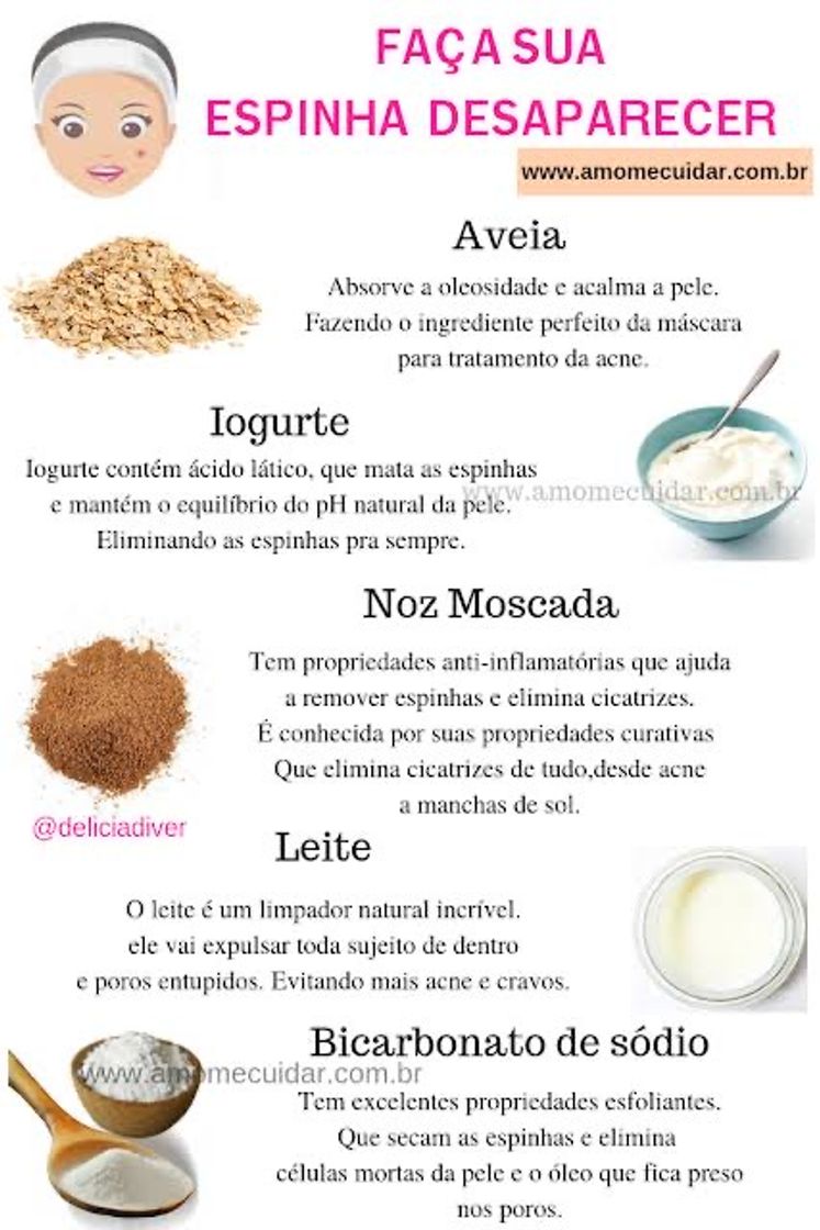 Fashion Ingredientes antiacne para fazer máscaras 