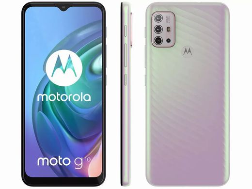 Smartphone Motorola Moto G10 64GB Branco Floral - 4G 4GB RAM