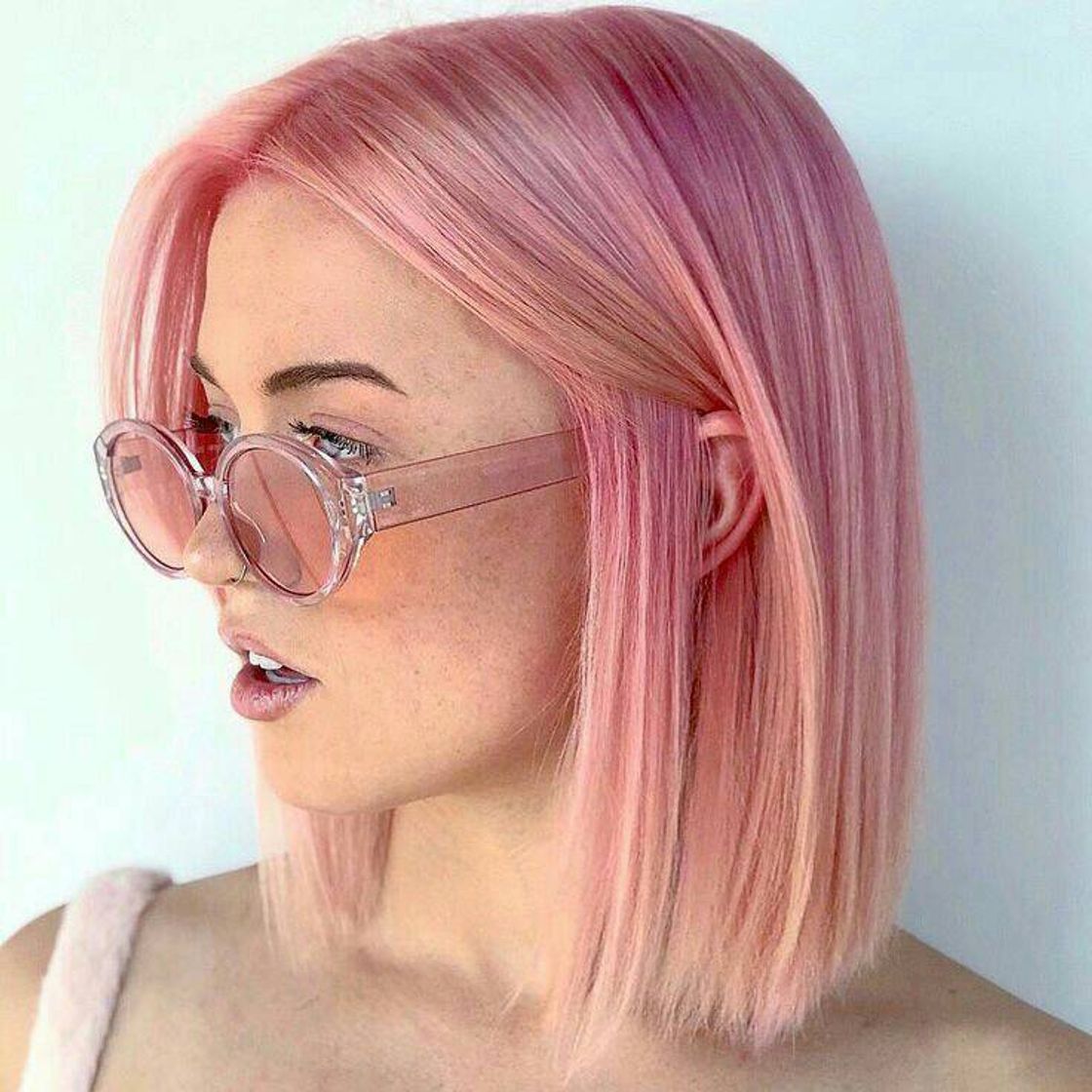 Fashion cabelo rosa pastel