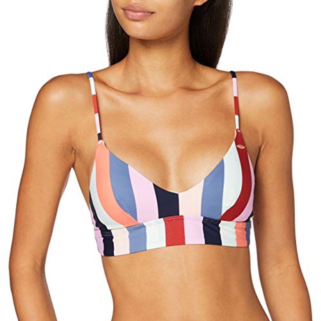 Moda O'NEILL PW Wave Mix Top Bikini Top para Mujer, Mujer, Red AOP