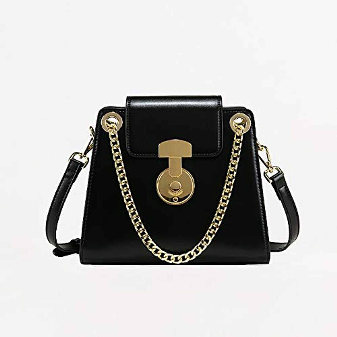 Fashion SANLOU Lingge Chain Bucket Bag Lock Bolso cuadrado pequeño Bolso de hombro de gran capacidad Blanco Bolso bandolera resistente al agua Moda coreana Wild Nuevo Bolso de sobre simple Bolso de viaje feme